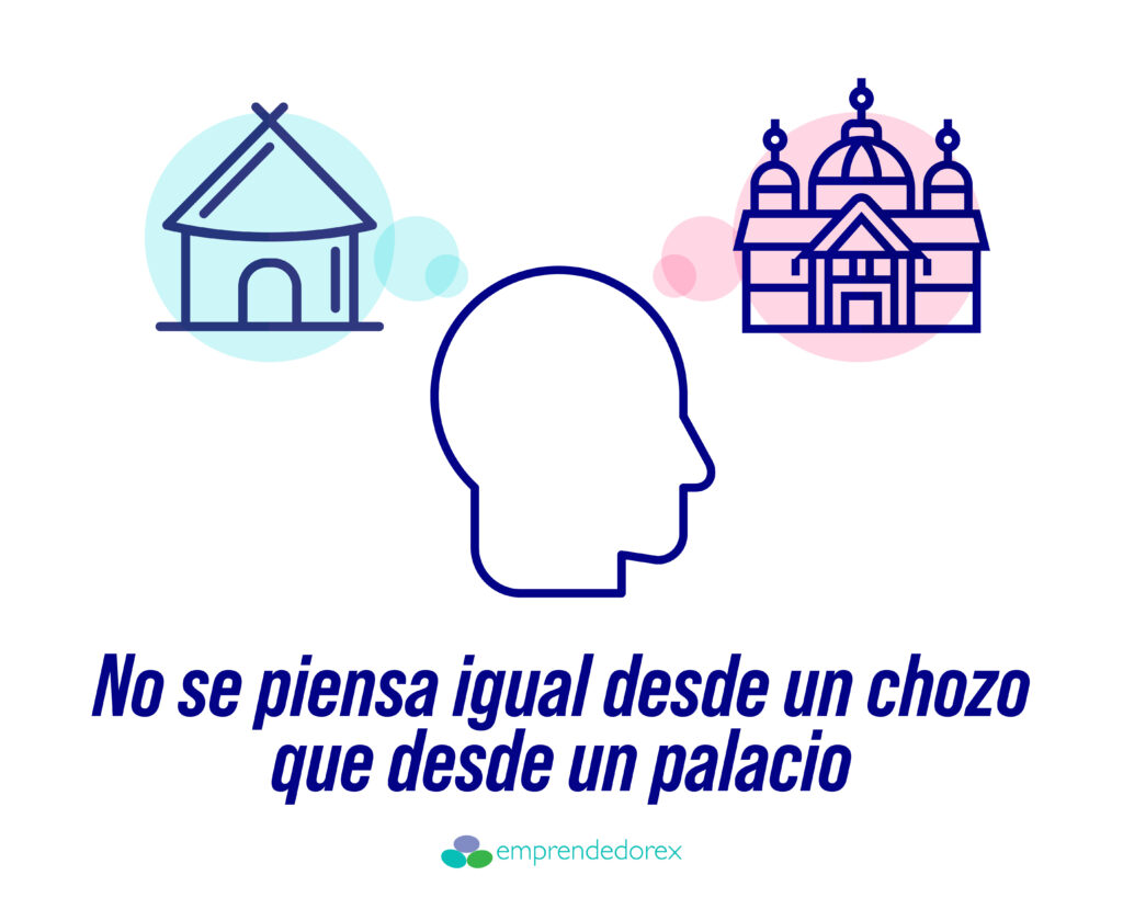 No se piensa igual desde un chozo que desde un palacio