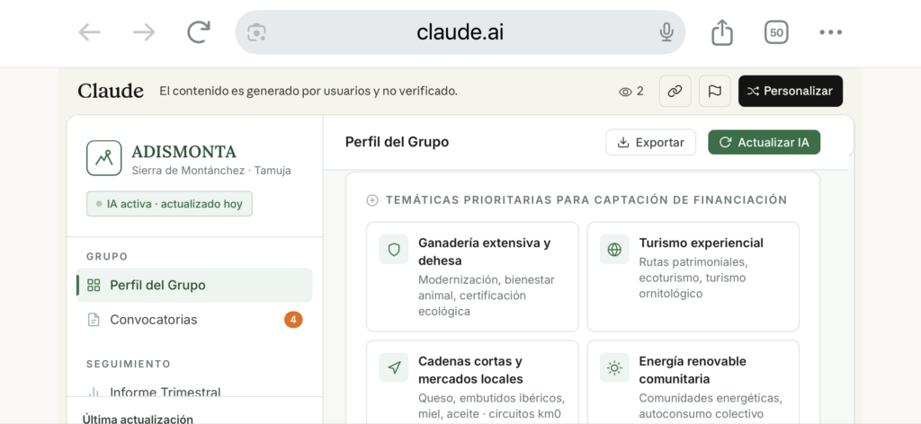 La reinvención de LEADER llega de la mano de la Inteligencia Artificial: Agentes IA para la financiación y diseño de proyectos