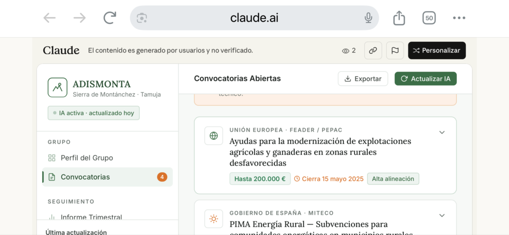 La reinvención de LEADER llega de la mano de la Inteligencia Artificial: Agentes IA para la financiación y diseño de proyectos