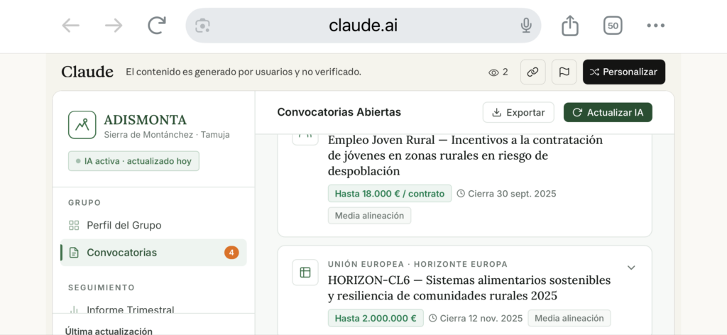 La reinvención de LEADER llega de la mano de la Inteligencia Artificial: Agentes IA para la financiación y diseño de proyectos