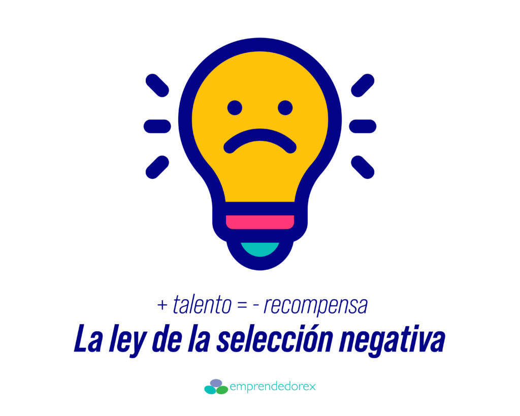 La ley de la selección negativa (+ talento = – recompensa)